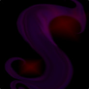 Original ShadowSyllvet avatar: an abstract violet S form with ember-red centers on black
